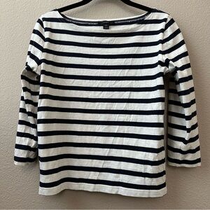 J. Crew Striped Boatneck Top